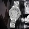 腕時計2023 Luxury ES女性ダイヤモンドラインストーンファッションエレガントなリストクォーツレディースレロジオフェミニノD240430のための時計