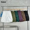 Herren Shorts 2024 Herren stehen Pocket Casual Running Plus Size Men Einfacher Freizeit Beach Kurzkreuz-Pant Massive weiße Kordelstringhosen