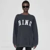 2024 Anines Designer Sweatshirts Black Annie Sweat à sweat Bing Sport Classic Letter Cotton Pullover Jumper Sweater Casual Femmes
