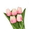 Fleurs décoratives 5pcs pulip bouquet artificiel faux décoration fournitures de mariage salon décor intérieur valentines