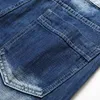 Herren Jeans zerrissen die Knielänge gerade Shorts Plus Size S-7xl Mode kurz Sommer