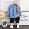 Roupas Conjuntos de roupas meninos Toddler Capuz Capuz Casual Casual Clothing Set Moda Baby Casual Set Spring Autumn meninos meninas