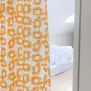 Grön blomma Abstract Half Shading Free Punch Paste Tape Bedroom Curtain Geometric Mönster Design Doorway Drapes 240429