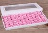 50 pièces de feuille de savon rose artificielle décoration de fleur de fleur décoration de mariage fausse décoration de mariage fleurie box285b3588220