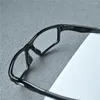 Óculos de sol evitam óculos esportivos pretos homens mulheres Tr90 óculos míopes ópticos moldam moda masculina condução ao ar livre de futebol de futebol Eyewear