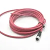 Red Wire Solid Copper PUR Cable M12 4P/8P Waterproof and Fireproof Connector-industrial Automation Connector