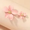 Серьги -грибы корейский свежий асимметричный цветок для женщин темперамент простые милые сладкие металлические девушки Дейзи праздничная вечеринка ювелирные изделия