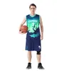 Aangepaste sublimatie digitale print geborduurd basketbal shirt polyester mesh jeugd basketbal omkeerbare jersey uniformen heren 240426