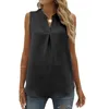 Frauen Tanks Frauen Sommer Ärmelblusen Mode Hals Lose lässige Hemden Lady Tanktops Elegantes Büro übergroße Chiffonbluse