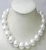 Classica collana di perline da 14 mm South Mare rotondo Guscio bianco Collana perla 18 pollici 925 Accessori d'argento3160598