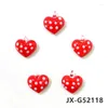 Figurines décoratives 5pcs beaux mini-coeur en forme de coeur charme de verre