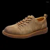 Casual Shoes American Retro Men's Genuine Leather Trendy Work Clothes Versatile Personalized Low Top