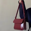 Piccola lacca rossa retrò piccola borsa quadrata a azzurro azzurro versatile spalla portatile Crossbody 240429