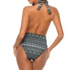 Swimwear féminin Boho Elephant Swimsuit Sexy Retro Animal Imprimé One Puce Push Up Body Cut Up Up Ugit Monokini