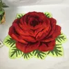 Dywany Czerwony/różowy róża 3D ręcznie robiony salon domowy dywaniki wysokiej jakości wystrój sypialni dywan tapetes para sala de estar