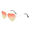 Zonnebril zonnebril dames dames hartvormige snoep zonnebril metaal merk ontwerper mode randloze liefde bril ray heren zonnebril