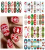 Manicure Luminous Full Sticker Series Christmas Snow Santa Claus Festival Starters de pregos Adesivos de presente Decoração de unhas9095576