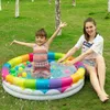 Rainbow Unicorn Baby Removable Pool Pool Inflatable Pool Pool Ring Ring Swim Pool Game Water Pool para diversão de verão 3 240417