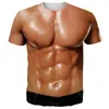 3D ABS ABS TRECT مطبوعة Tirt Gym Clothing Men Summer Streetwear Tshirt Tops Harajuku Fashion Sport Short Sleeve Tee Shirts 240423