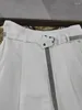 Faldas naizaiga algodón Han Beading Cadera Big Swing White 2024 Summer Women A Long Falda Bk25