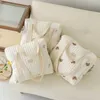 DIAPER Väskor Korea Mamma Bag broderi Bear Bunny Cotton för barnvagn Lätt med stor kapacitet Moderskapsartiklar D240430