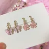 Rücken Ohrringe 2 Paare/set koreanische Kinder Ohrclip Schöne Cartoon Blume Baby Kein durchdringender Ohrring -Ring für Mädchen Kinder