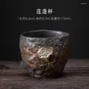 Tassen 1PCS Japanische Vergoldung Eisenglaze Teetasse Keramik Teebecher Retro-Duftriefen kleiner Meister Single
