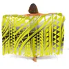 Sarong Polynesian Tribal Design Custom Art Print Soft Comfort Seaside One-Piece Sun Protection Cape