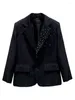 Herrenanzüge Mode -Herren glänzende Paillettenparty Blazer Single Breasted Nieten Perlen Anzug Jacke Spring Lose Fit Casual Bühnenshow Mantel