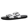 Hausschuhe Frauenschuhe 2024 Britisch -Stil Sommer Flat Women Römische Schnalle Casual Beach Mujer