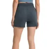 Herenpakken citroen zomer snel droge taille taille taille hardloop shorts gym draag vrouwen sporttraining atletiek met zakken 4 centimeter