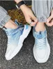 Лето новая дышащая сетчатая повседневная обувь Тенденция универсальная голубая спортивная обувь Gai