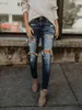 Women's Jeans Womens Destroyed Ripped Distressed Slim Denim Sexy Hole Pencil Trousers Plus Size