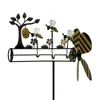 Decorazioni da giardino adorabile ape filatore vento spinner metal 3d a caricamento a vento per la scultura a vento per decorazione per prato da cortile