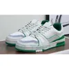 Zapato de Louiseviution Nuevos zapatos de diseñador Flat Sneaker Trainer en estampado de zapatos casuales de mezclilla