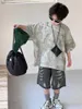 Pantalon shorts denim garçons 2024 Summer Korean Style Pantalons déchirés à la mode tous correspondants
