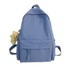 Backpack Fashion Solid Color Neutral Shoulder Casual Travel Outdoor Sports Knapsack Student School Bag Laptop Rucksack