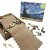 Van Goghs Starry Sky Animal Wood Puzzle Board Game Family Intellektuella leksaker för barn Vuxna Trälandskap Jigsaws 240428