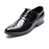 Chaussures décontractées hommes en cuir luxueux affaires oxford brevet bourdonnant formel plus taille de bureau mariage noir