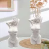Vasos vaso corporal vaso de cerâmica molda a flor de resina boho escultura