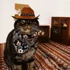 Abbigliamento per cani Cappellene per animali domestici British Star Cowboy Caps Forms Regolabile costumi Top Weeda Dogs Cappelli da sole per gatto