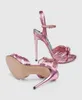 Modèles de catwalk en cuir 2019 Lucky classique Sexy Sexe Snake Open Toe Wedding 105cm Stietto High Heels Sandal Pink 346004773