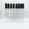 Storage Bottles 8pcs 10ml Matte Black Spray Bottle Transparent Glass 13 Tooth Nozzle Perfume