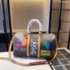 Bolsa de viagem ao ar livre de couro genuíno masculino mochila bolsas de luxo sacos de luxo de letras imprimidas de letras