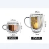 Vinglas av kaffebeständig rand te vatten kopp värmebeständig dubbel vägg glas öl espresso handgjorda muggar