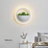 Настенная лампа скандинавской светодиодной спальни спальня современная минималистская зеленая творческая креативная проход декоративный WJ912
