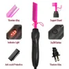 Haarglätter flacher Eisen glätteln Pinselheizung Kamm gerade Styler Wellblech Curling Iron Curler 240424