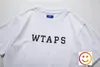 Stickereispatch Label WTAPS T -Shirt Männer Frauen hochwertige Baumwolle losen Atmen T -Shirt Blau Größe Tag 240428