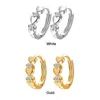 Hoop oorbellen 1Pair vrouwen Rhinestones Huggie mode sieraden hartvormige jubileum elegante kraakbeen geschenken verjaardag klassieker