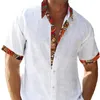 Camisas casuais masculinas Camisa de verão Colo